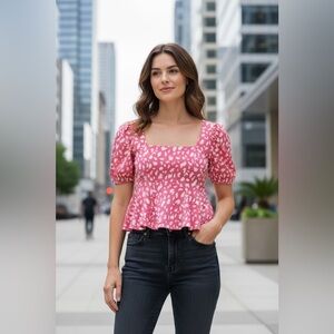 Women’s Krush Pink Patterned Blouse.